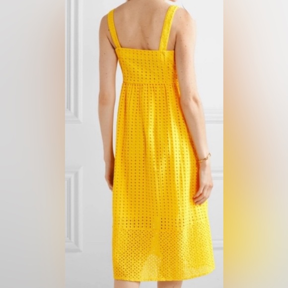 J. Crew Coletta Yellow Eyelet Sundress Button Front - size 2 - Picture 4 of 8